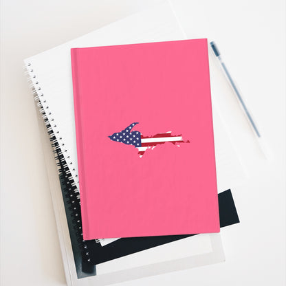 Michigan Upper Peninsula Blank Sketchbook (w/ UP USA Flag) | Rhodochrosite Pink