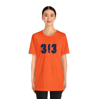 Detroit '313' T-Shirt (Spray Stencil Font) | Unisex Standard Fit