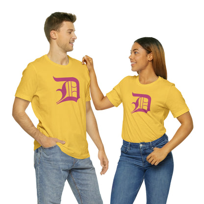 Detroit 'Old English D' T-Shirt (Apple Blossom Pink) | Unisex Standard