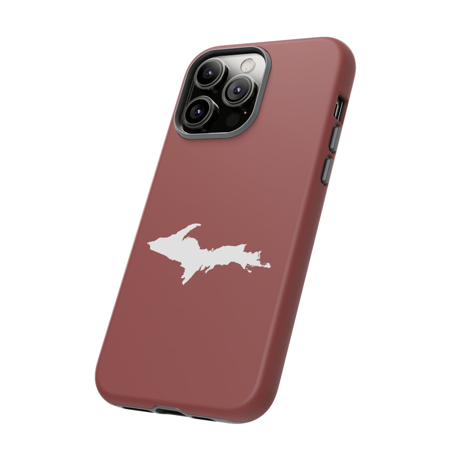 Michigan Upper Peninsula Tough Phone Case (Ore Dock Red w/ UP Outline) | Apple iPhone