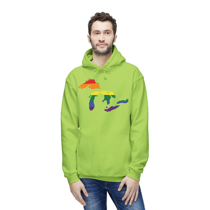 Great Lakes Ultrapremium Hoodie | Made in USA - Rainbow Pride Edition