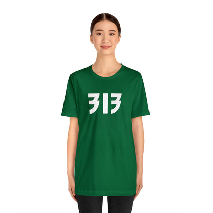 Detroit '313' T-Shirt (80s Glam Rock Font) | Unisex Standard Fit