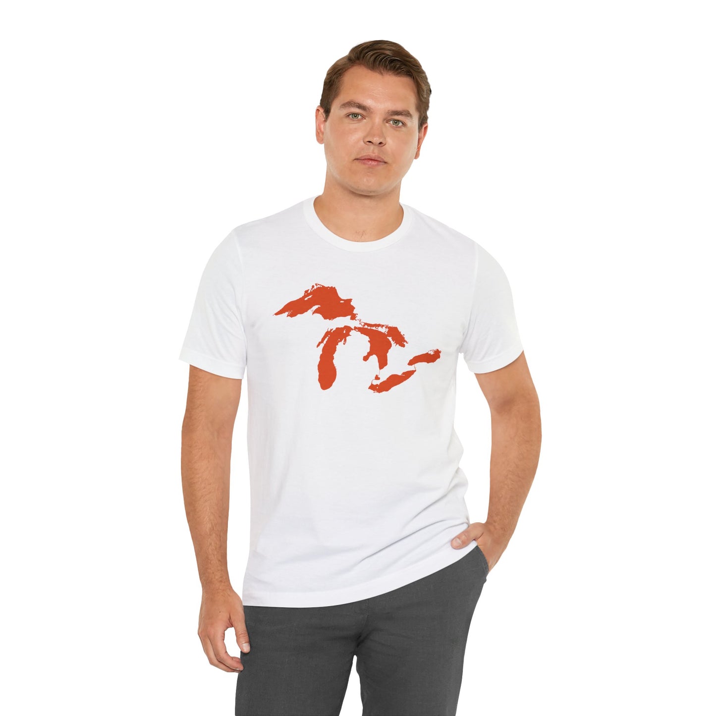 Great Lakes T-Shirt | Unisex Standard - Maple Leaf Orange