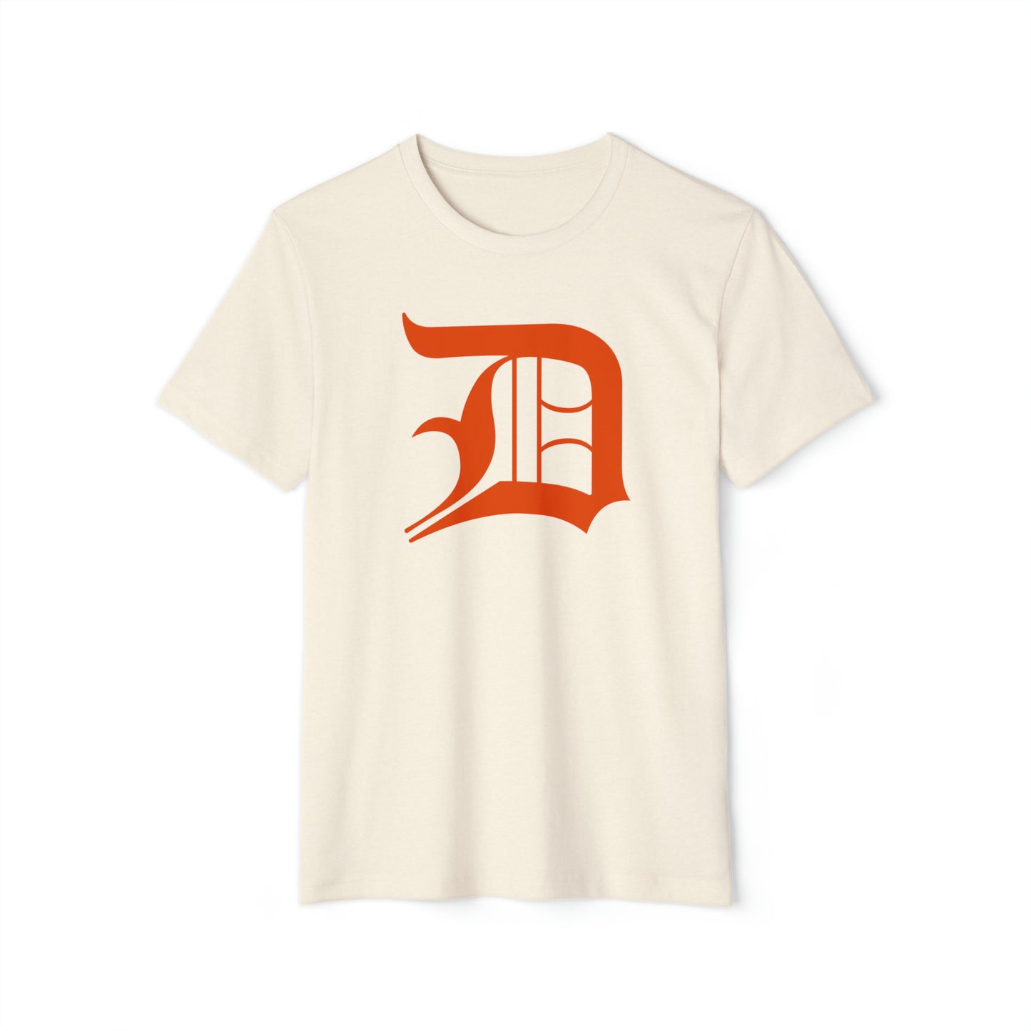 Detroit 'Old English D' T-Shirt (Maple Leaf Orange) | Unisex Recycled Organic