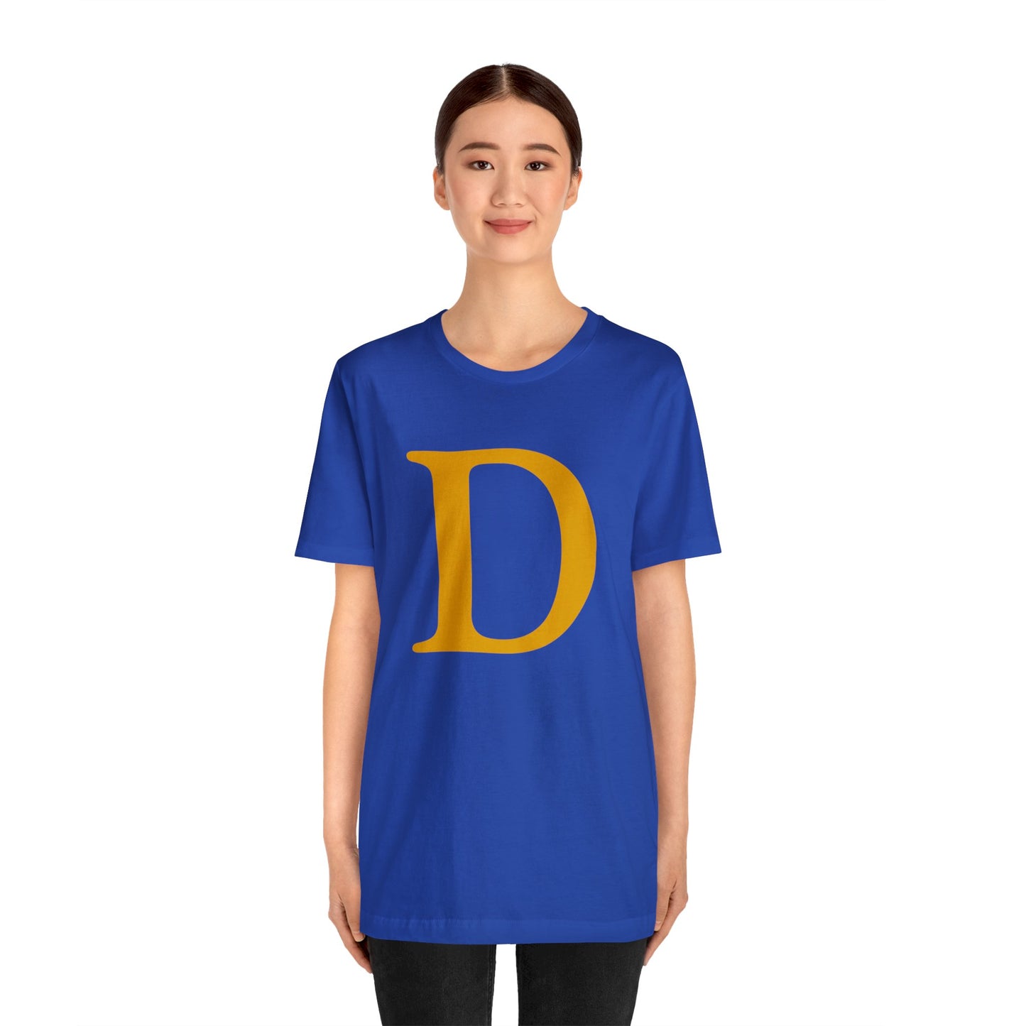 Detroit 'Old French D' T-Shirt (Gold Full Body Outline) | Unisex Standard Fit