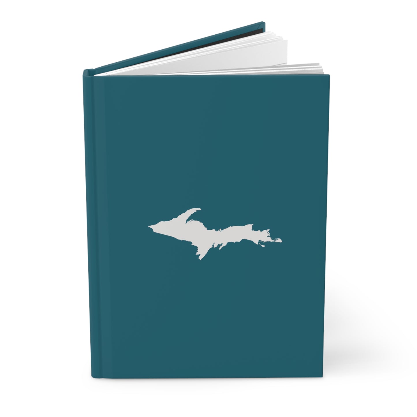 Michigan Upper Peninsula Hardcover Journal (Auburn Hills Teal w/ UP Outline) | Ruled - 150pgs