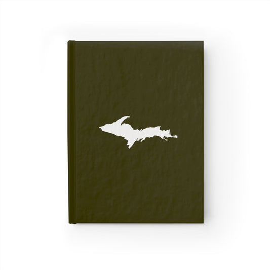 Michigan Upper Peninsula Blank Sketchbook (w/ UP Outline) | Military Green