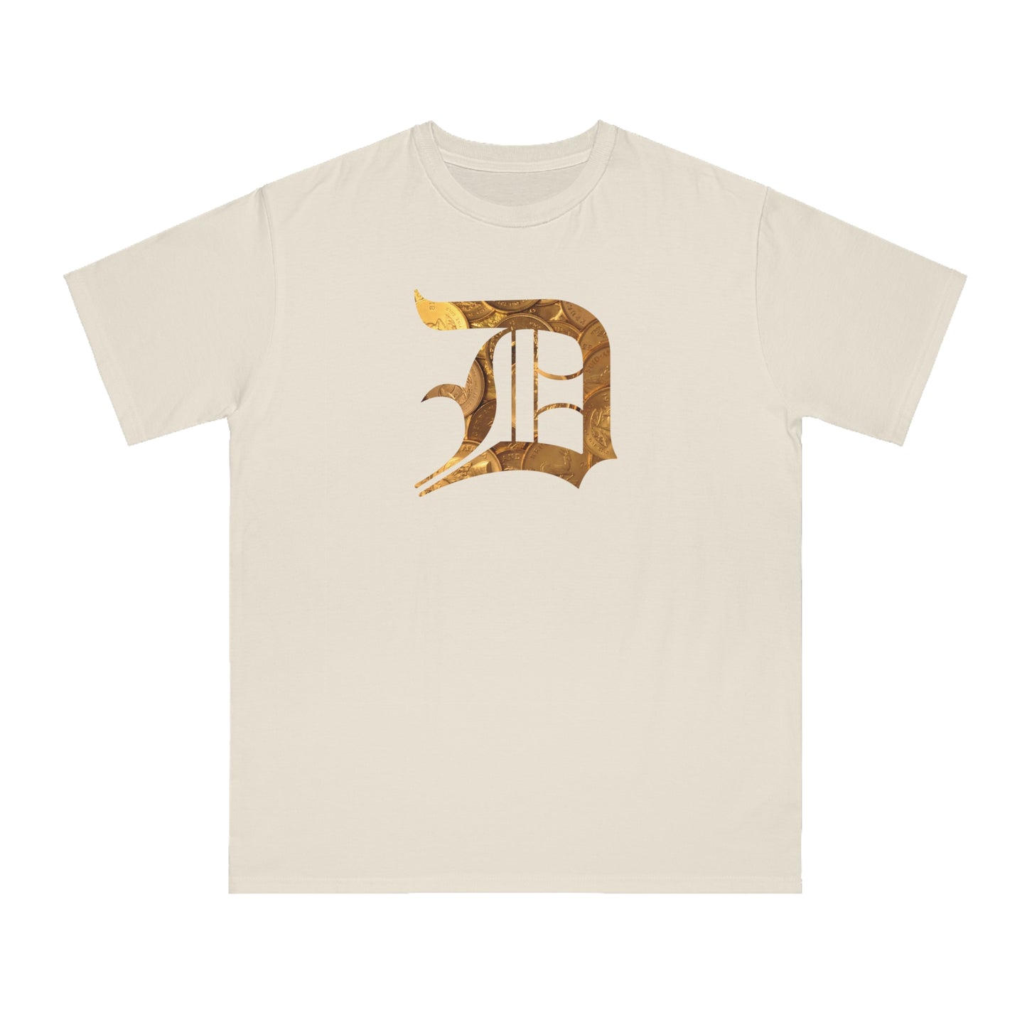 Detroit 'Old English D' T-Shirt (Gold Bullion Edition) | Unisex Organic