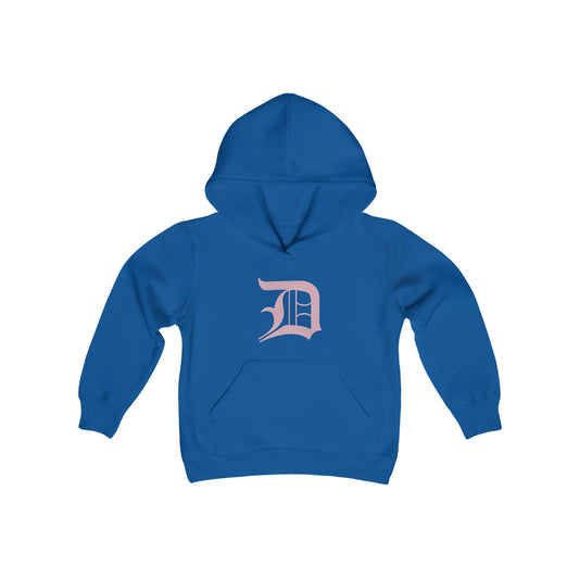Detroit 'Old English D' Hoodie (Pink) | Unisex Youth