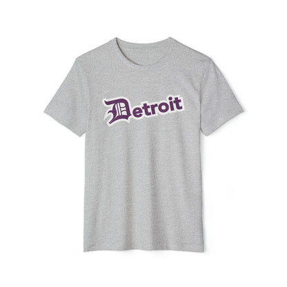 Detroit' T-Shirt (Plum Old English 'D') | Unisex Recycled Organic