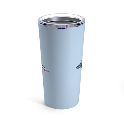 Michigan Upper Peninsula Tumbler (w/ UP USA Flag) | Light Blue - 20oz