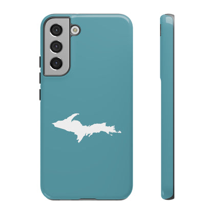 Michigan Upper Peninsula Tough Phone Case (Huron Blue w/ UP Outline) | Samsung & Pixel Android