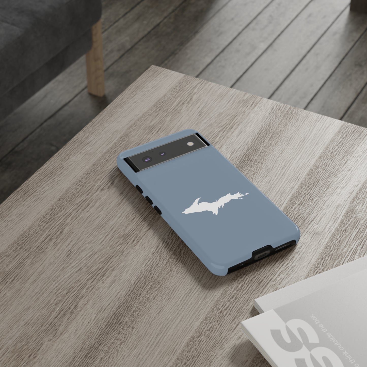 Michigan Upper Peninsula Tough Phone Case (B-24 Liberator Grey w/ UP Outline) | Samsung & Pixel Android