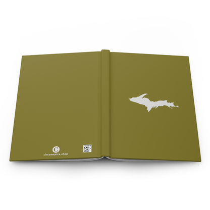 Michigan Upper Peninsula Hardcover Journal (Scrub Gold w/ UP Outline) | Ruled - 150pgs