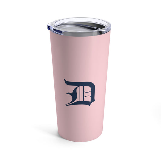 Detroit 'Old English D' Tumbler | Pale Pink - 20oz