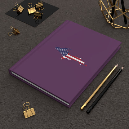 Michigan Upper Peninsula Hardcover Journal (w/ UP USA Flag) | Ruled - Plum