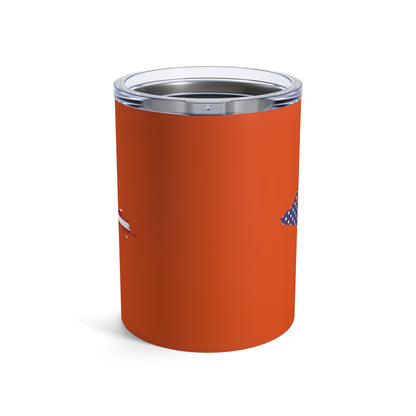 Michigan Upper Peninsula Tumbler (w/ UP USA Flag) | Maple Leaf Orange - 10oz