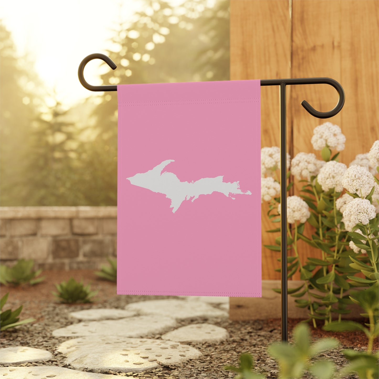 Michigan Upper Peninsula Home & Garden Flag (w/ UP Outline) | '67 Caddie Pink