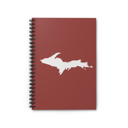 Michigan Upper Peninsula Spiral Notebook (w/ UP Outline) | Ore Dock Red