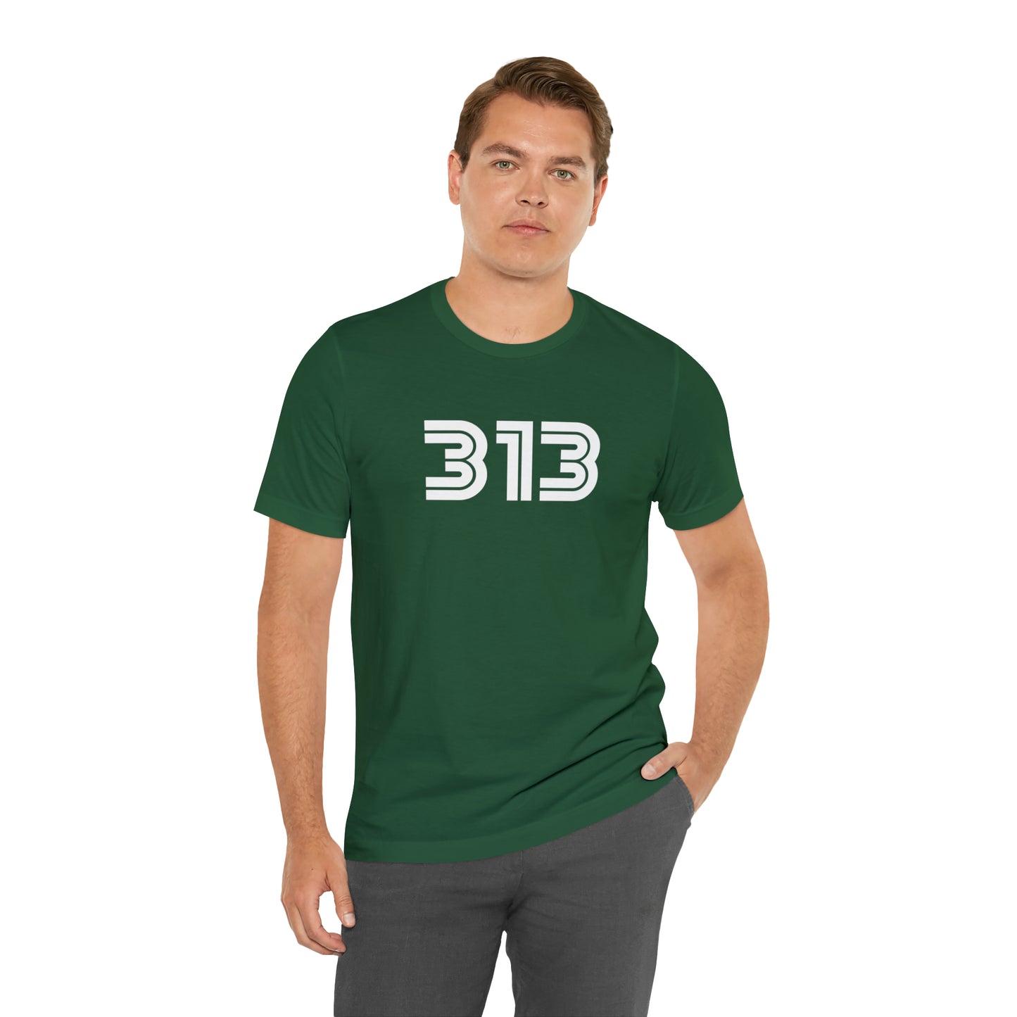 Detroit '313' T-Shirt (1970s Audiophile Font) | Unisex Standard Fit