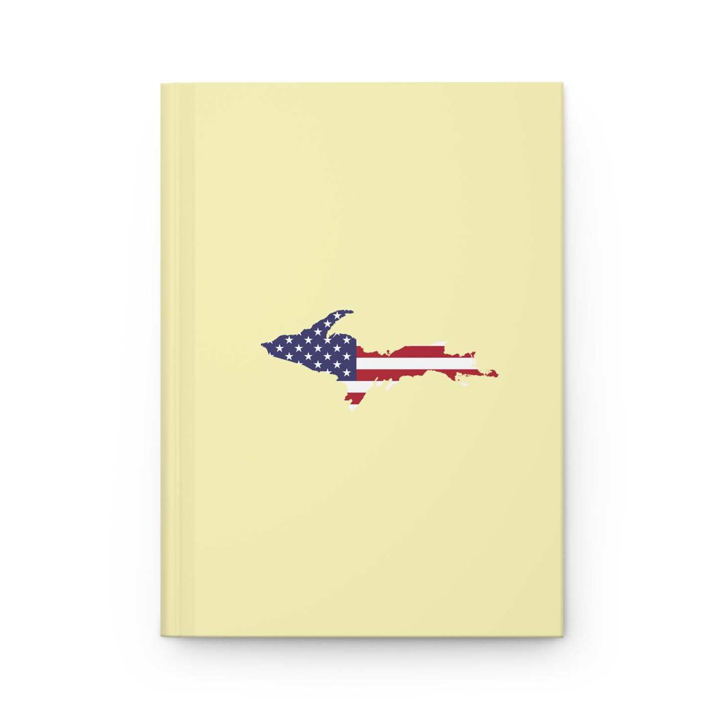 Michigan Upper Peninsula Hardcover Journal (w/ UP USA Flag) | Ruled - Pale Pink