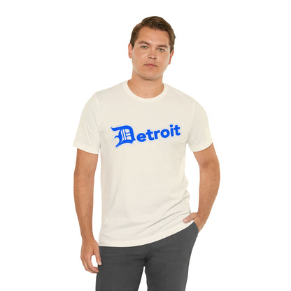 'Detroit' T-Shirt (MotorTown Blue w/ Old English 'D') | Unisex Standard