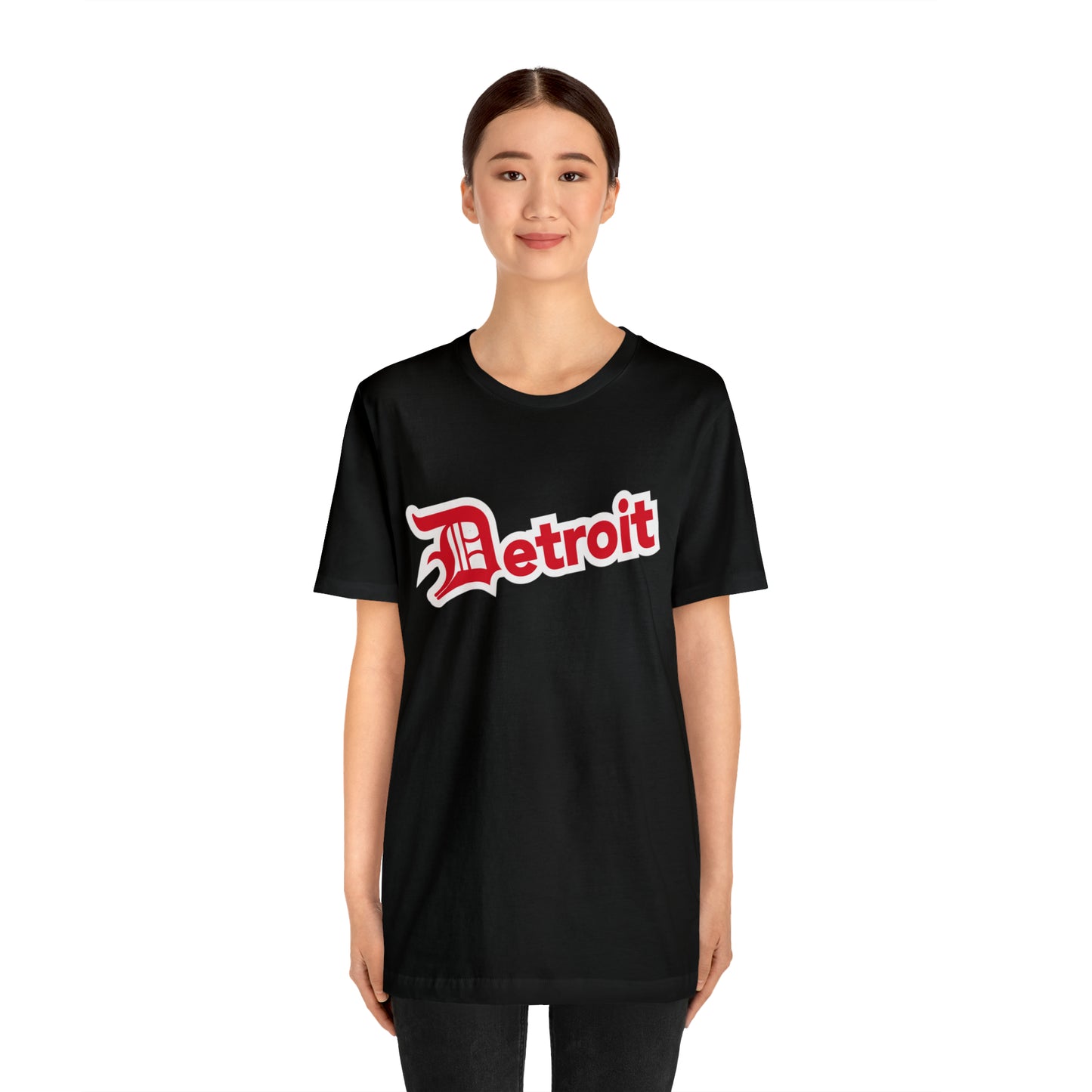 'Detroit' T-Shirt (Aliform Red w/ Old English 'D') | Unisex Standard