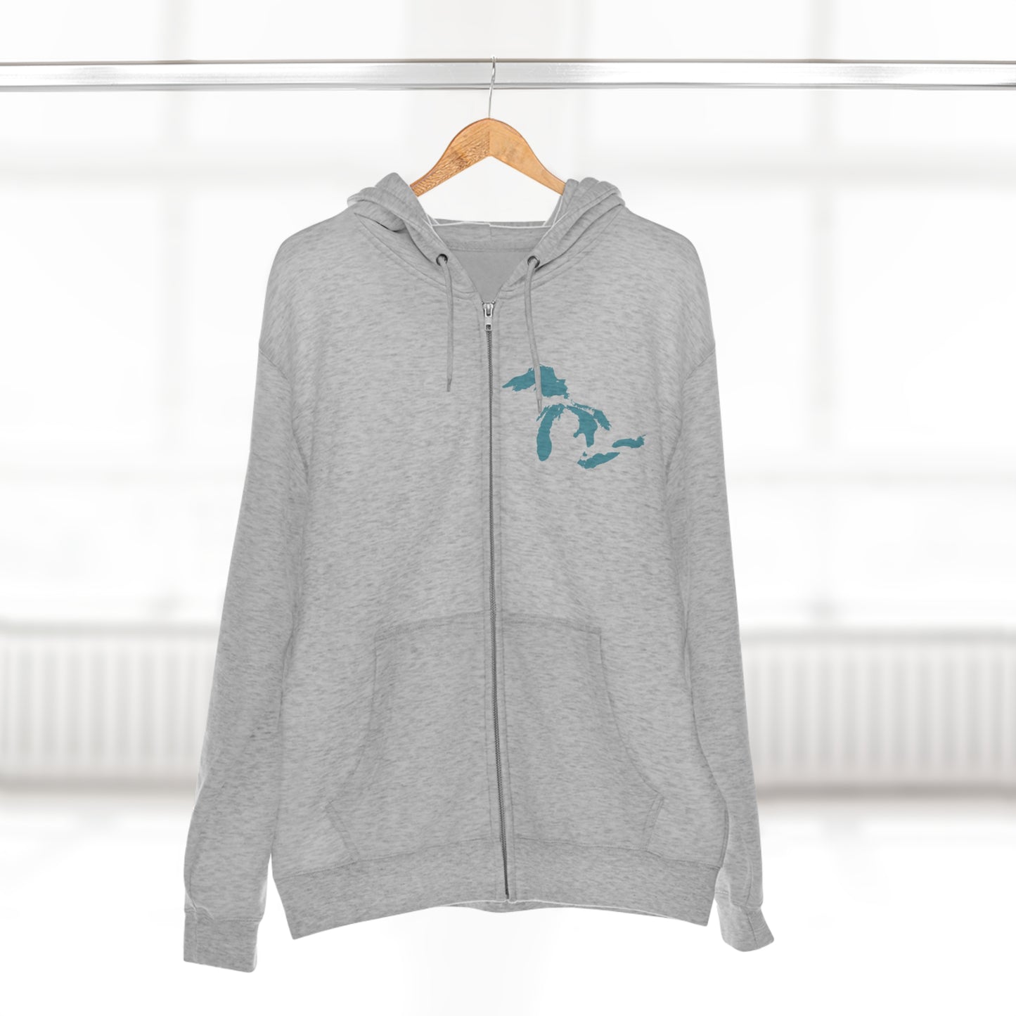 Great Lakes Hoodie (Huron Blue, Mini) | Unisex Full Zip