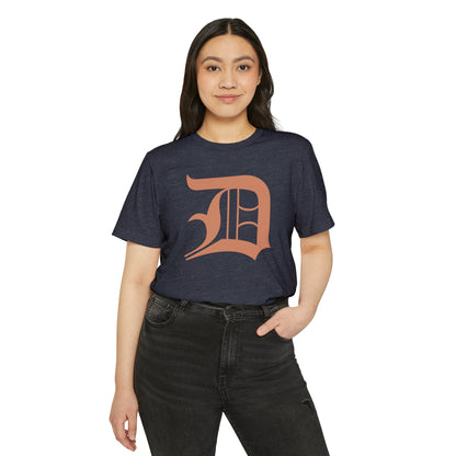 Detroit 'Old English D' T-Shirt (Copper) | Unisex Recycled Organic