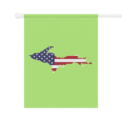 Michigan Upper Peninsula Home & Garden Flag (w/ UP USA Flag) | Flash Green