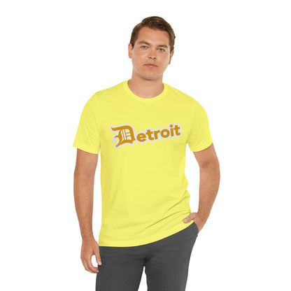 'Detroit' T-Shirt (Gold w/ Old English 'D') | Unisex Standard