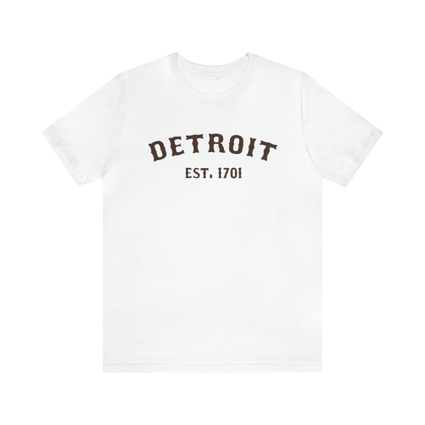 'Detroit EST. 1701' T-Shirt (Hickory Ballpark Font) | Unisex Standard