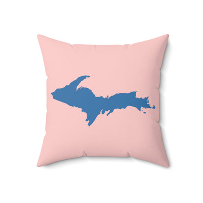 Michigan Upper Peninsula Accent Pillow (w/ UP Outline) | Cosmos Pink