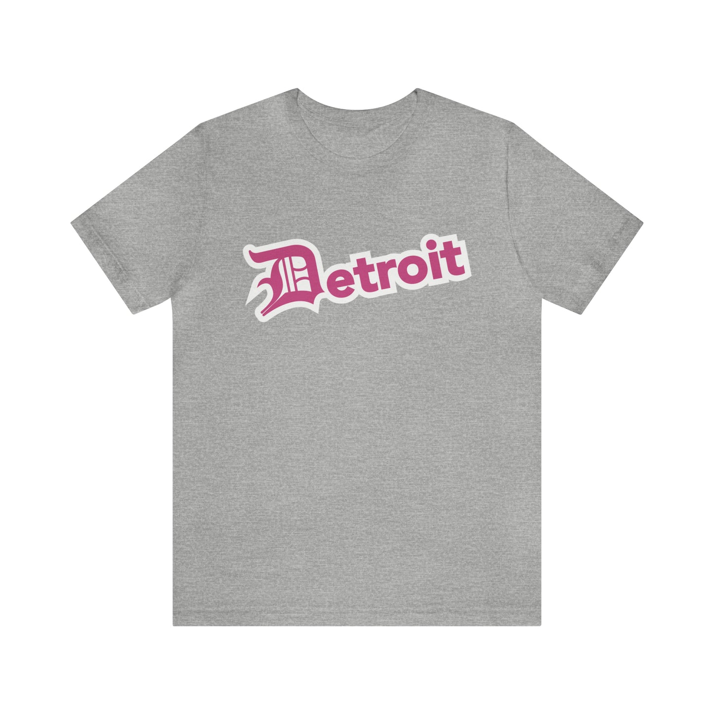 'Detroit' T-Shirt (Apple Blossom Pink w/ Old English 'D') | Unisex Standard