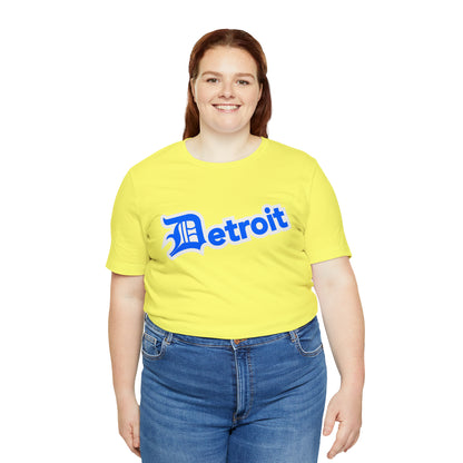 'Detroit' T-Shirt (MotorTown Blue w/ Old English 'D') | Unisex Standard