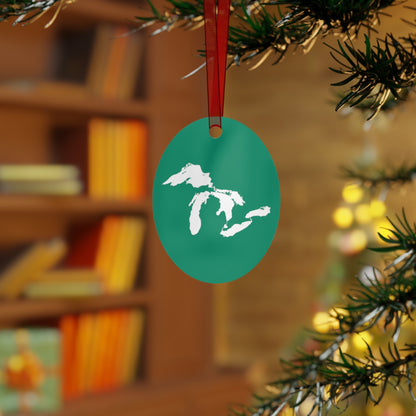 Great Lakes Christmas Ornament | Metal - Emerald Green