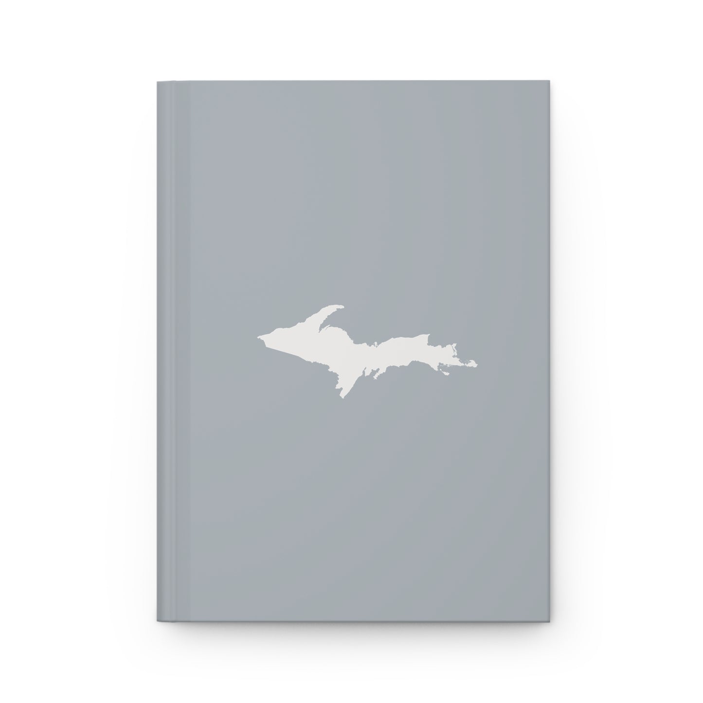 Michigan Upper Peninsula Hardcover Journal (Silver w/ UP Outline) | Ruled - 150pgs