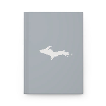 Michigan Upper Peninsula Hardcover Journal (Silver w/ UP Outline) | Ruled - 150pgs