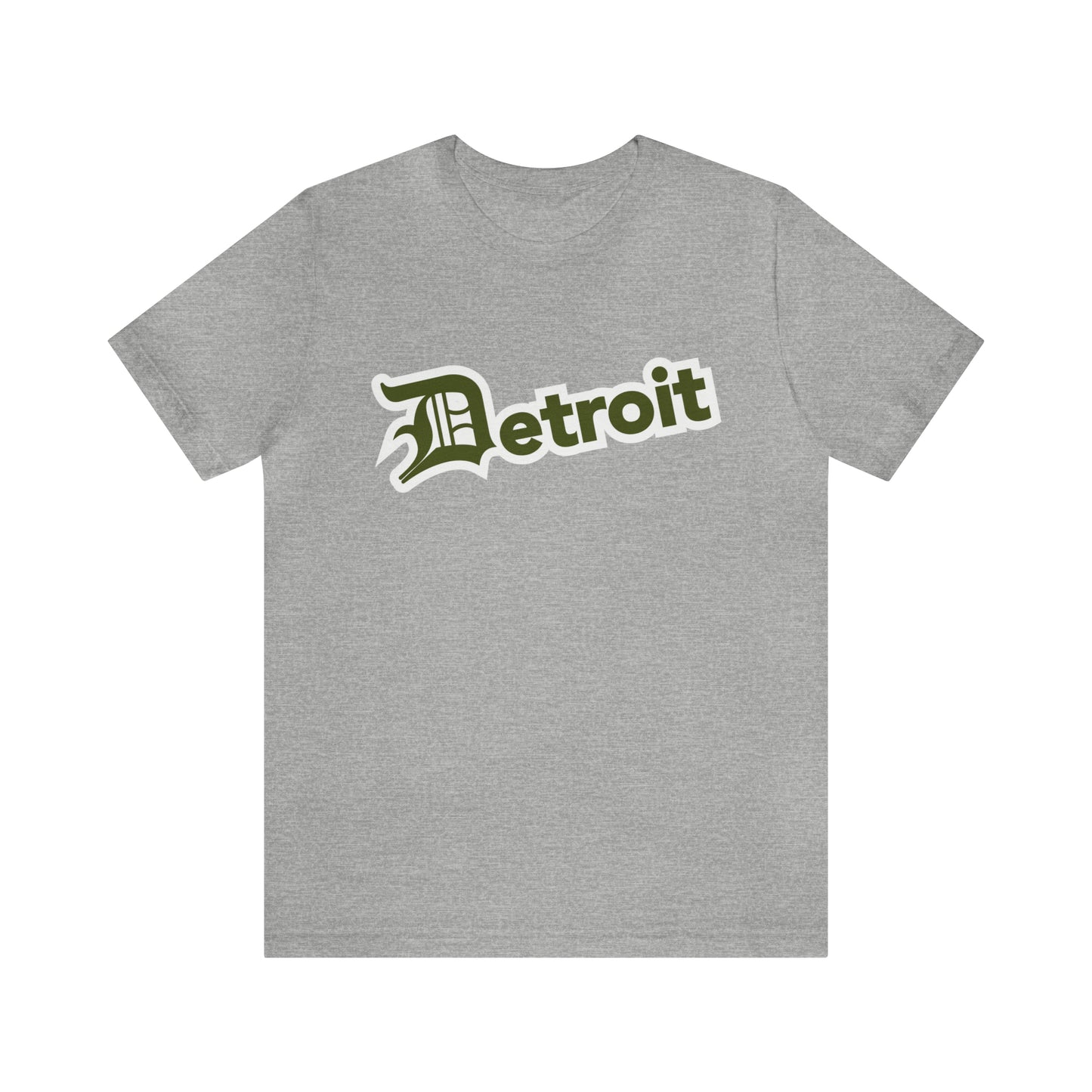 'Detroit' T-Shirt (Army Green w/ Old English 'D') | Unisex Standard