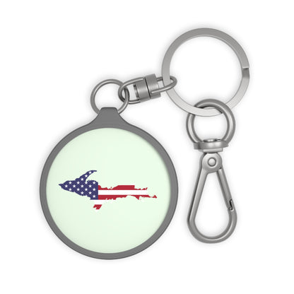 Michigan Upper Peninsula Keyring (w/ UP USA Flag) | Dew Green