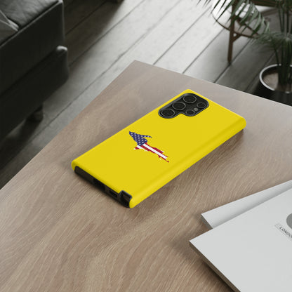 Michigan Upper Peninsula Tough Phone Case (Gadsen Yellow w/ UP USA Flag Outline) | Samsung & Pixel Android