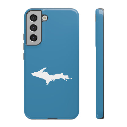 Michigan Upper Peninsula Tough Phone Case (Lake Michigan Blue w/ UP Outline) | Samsung & Pixel Android