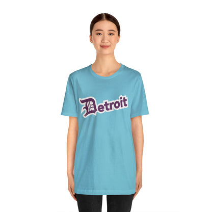 'Detroit' T-Shirt (Plum w/ Old English 'D') | Unisex Standard