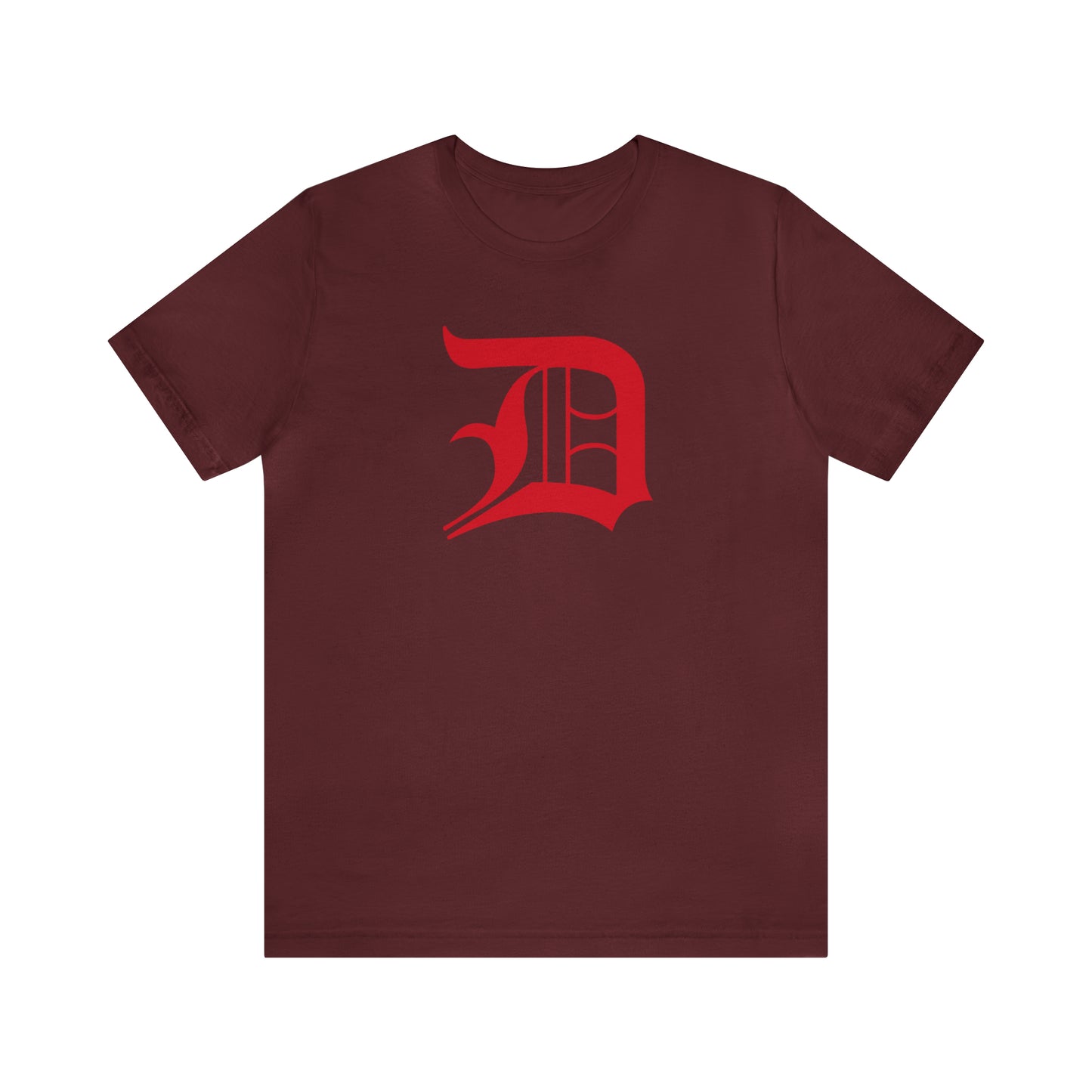 Detroit 'Old English D' T-Shirt (Aliform Red) | Unisex Standard