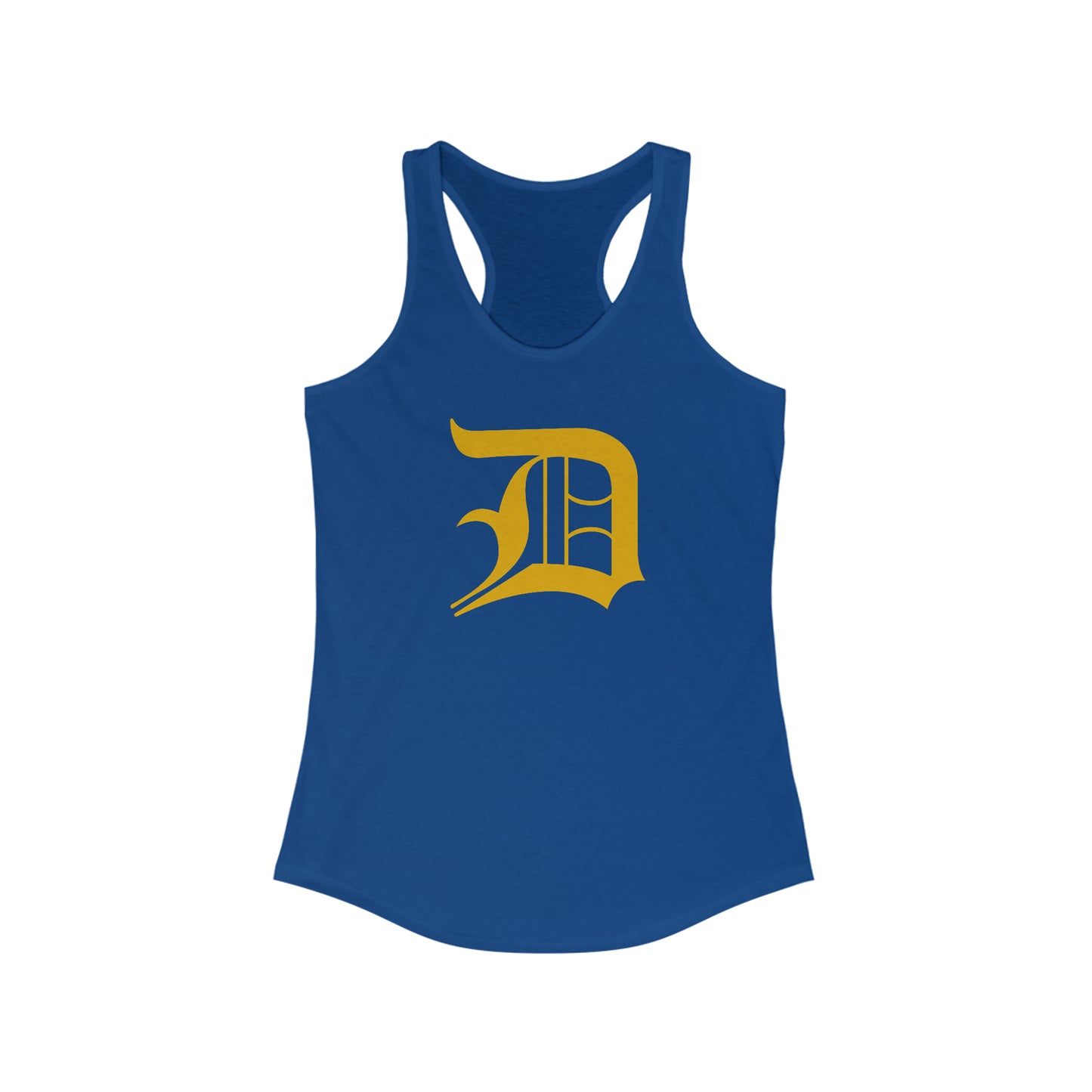 Detroit 'Old English D' Tank Top (Gold) | Women's Racerback