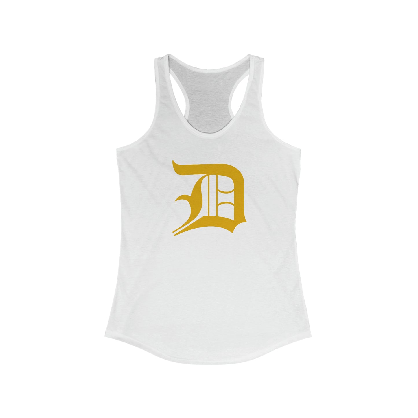 Detroit 'Old English D' Tank Top (Gold) | Women's Racerback