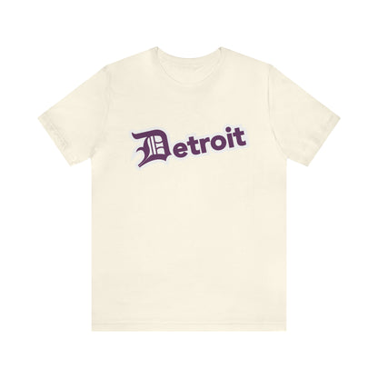 'Detroit' T-Shirt (Plum w/ Old English 'D') | Unisex Standard