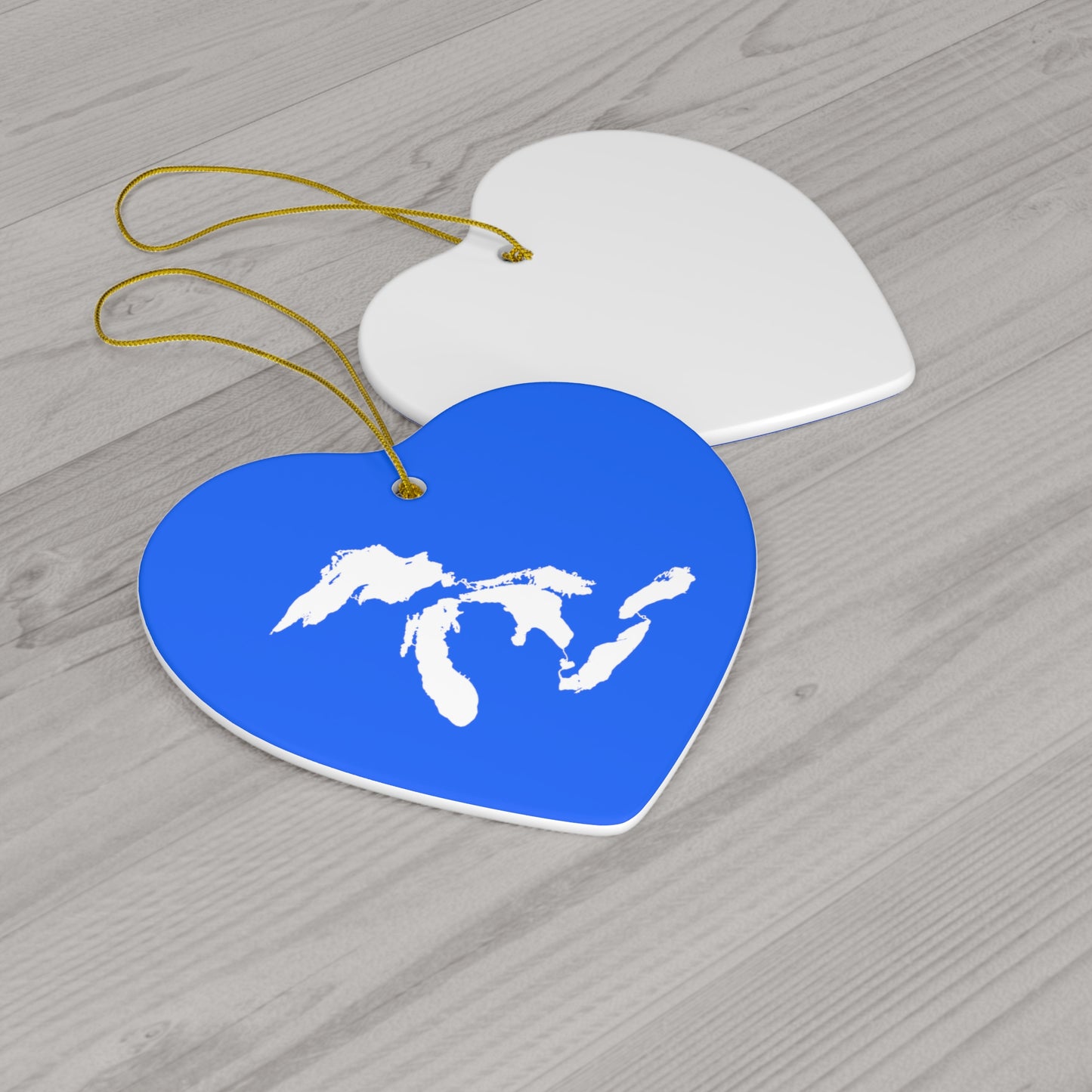 Great Lakes Christmas Ornament (Motor Town Blue) | Ceramic - 4 Shapes