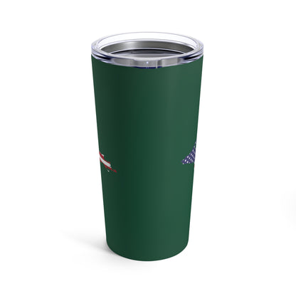 Michigan Upper Peninsula Tumbler (w/ UP USA Flag) | Superior Green - 20oz