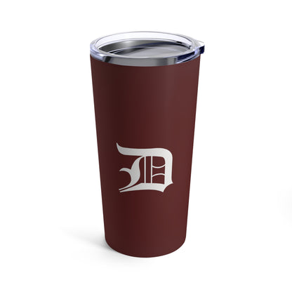 Detroit 'Old English D' Tumbler | Cherrywood Color - 20oz